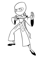 A coloring page of american dragon ball z - jake long